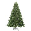 vidaXL K&uuml;nstlicher Weihnachtsbaum mit 300 LEDs Gr&uuml;n 180 cm PE und PVC