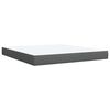 vidaXL Boxspringbett mit Matratze Dunkelgrau 180x200 cm Stoff