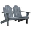 vidaXL Adirondack-Doppelstuhl Holz Grau