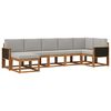 vidaXL Outdoor-Sofagarnitur 7 stk. Nat&uuml;rlich und Hellgrau Polyester