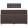 vidaXL Boxspringbett mit Matratze Dunkelbraun 120x190 cm Stoff