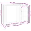 vidaXL Garten Brennholzlager Grau 245x98x159 cm Verzinkter Stahl
