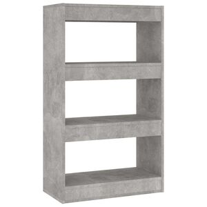 vidaXL B&uuml;cherregal/Raumteiler Betongrau 60x30x103 cm Holzwerkstoff