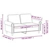 vidaXL 2-Sitzer-Sofa Hellgrau 120 cm Samt