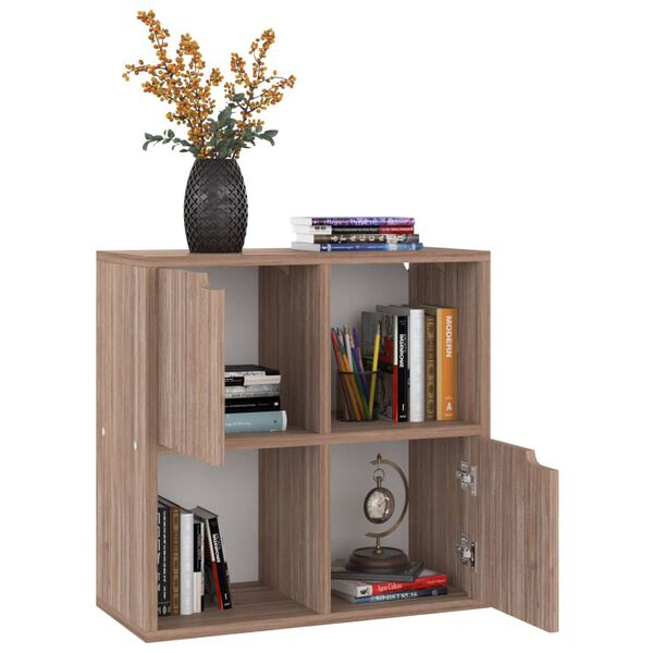 vidaXL B&uuml;cherregal Grau Sonoma-Eiche 60x27,5x59,5 cm Holzwerkstoff