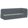vidaXL Eckbettgestell Dunkelgrau 80 x 200 cm Samt