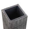 vidaXL Garten-Hochbeete 3-tlg. Poly Rattan Grau