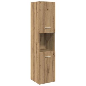 vidaXL Bad-H&auml;ngeschrank Artisan-Eiche 30x30x130 cm Holzwerkstoff