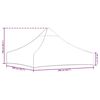 vidaXL Partyzelt-Dach 2x2 m Taupe 270 g/m²