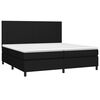 vidaXL Boxspringbett mit Matratze Schwarz 200x200 cm Stoff