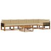 vidaXL Outdoor-Sofagarnitur 7 stk. Natur und Beige
