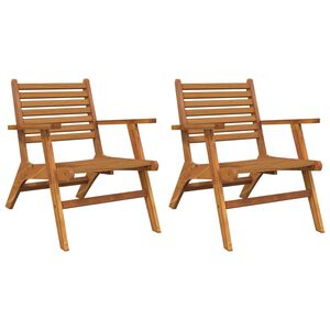 vidaXL Gartenst&uuml;hle 2 Stk. Massivholz Akazie