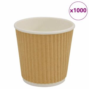 vidaXL Pappbecher 1000 Stk. 4oz 100ml Braun