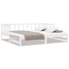 vidaXL Ausziehbares Tagesbett Wei&szlig; Massivholz Kiefer 2x(90x200) cm