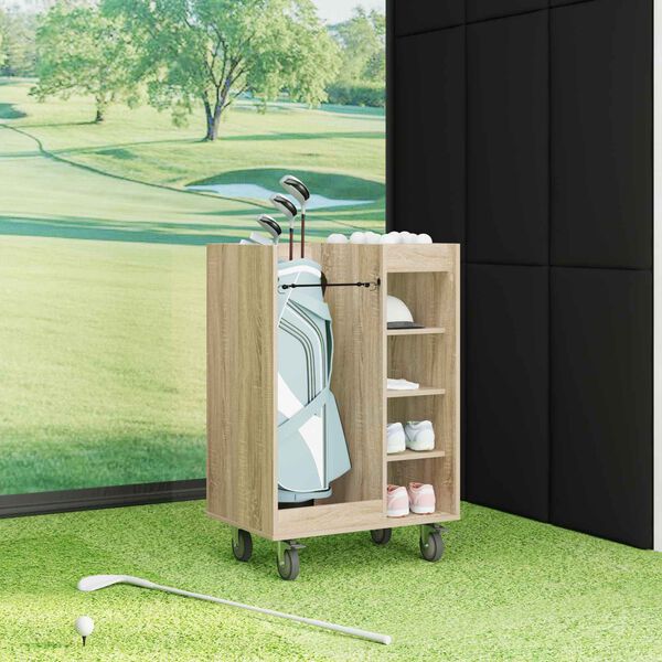vidaXL Golf Schrank Mit Rad Uni Sonoma-Eiche 65 x 45 x 98 cm