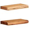 vidaXL Wandregale 2 Stk. 30x20x3,5 cm Massivholz Akazie