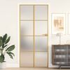 vidaXL Innent&uuml;r Schlank Golden 93x201,5 cm Hartglas und Aluminium