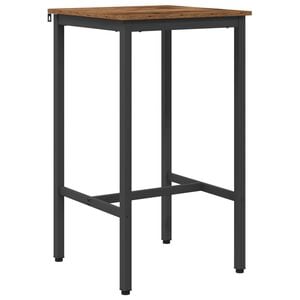 vidaXL Bartisch 52 x 52 x 90 cm Holzwerkstoff Altholz Rechtwinklig