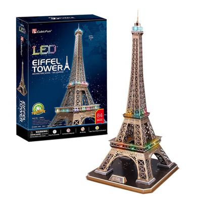 Cubic Fun 3D-Puzzle mit LED Eiffel Tower 84-teilig
