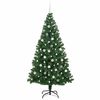 vidaXL K&uuml;nstlicher Weihnachtsbaum mit 300 LEDs mit St&auml;nder Gr&uuml;n 210 cm