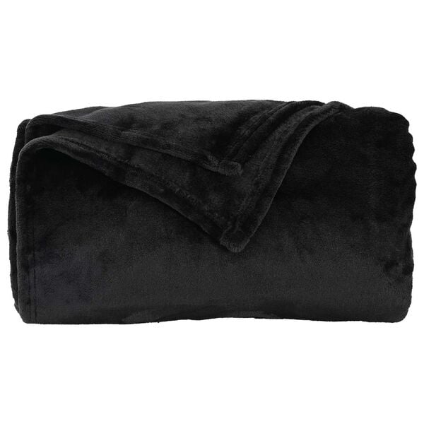 vidaXL &Uuml;berwurfdecke Schwarz 150 x 200 cm Fleece