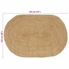 vidaXL Bereichsteppiche Oval Natur 122 x 183 cm Jute
