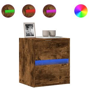 vidaXL TV-Wandschrank mit LED-Beleuchtung R&auml;uchereiche 41x31x45 cm