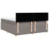 vidaXL Boxspringbett mit Matratze Taupe 180x200 cm Stoff