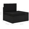 vidaXL 6-tlg. Garten-Lounge-Set Poly Rattan Schwarz