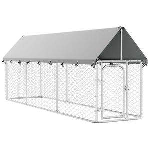vidaXL Outdoor-Hundezwinger mit Dach 400x100x150 cm