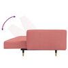 vidaXL Schlafsofa 2-Sitzer mit 2 Kissen Rosa Samt