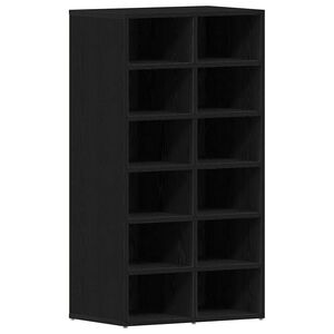 vidaXL Schuhregal Schwarz Eichen-Optik 54x34x100,5 cm Holzwerkstoff