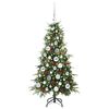 vidaXL K&uuml;nstlicher klappbarer Weihnachtsbaum Gr&uuml;n 120 cm PE und PVC