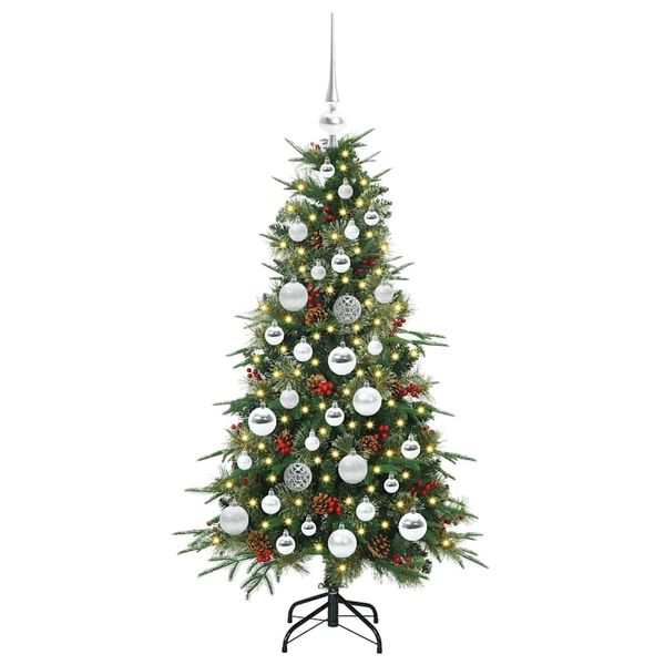 vidaXL K&uuml;nstlicher klappbarer Weihnachtsbaum Gr&uuml;n 120 cm PE und PVC
