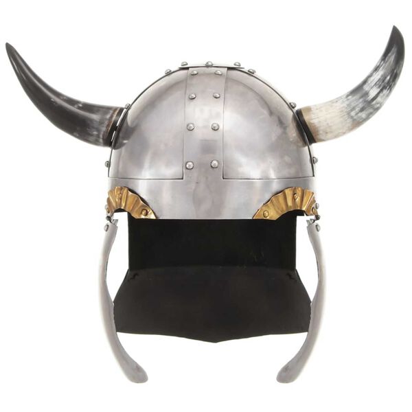 vidaXL Fantasy Wikingerhelm LARP Silbern Stahl