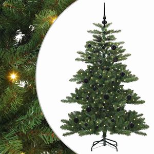 vidaXL K&uuml;nstlicher klappbarer Weihnachtsbaum Gr&uuml;n 150 cm PVC und Stahl