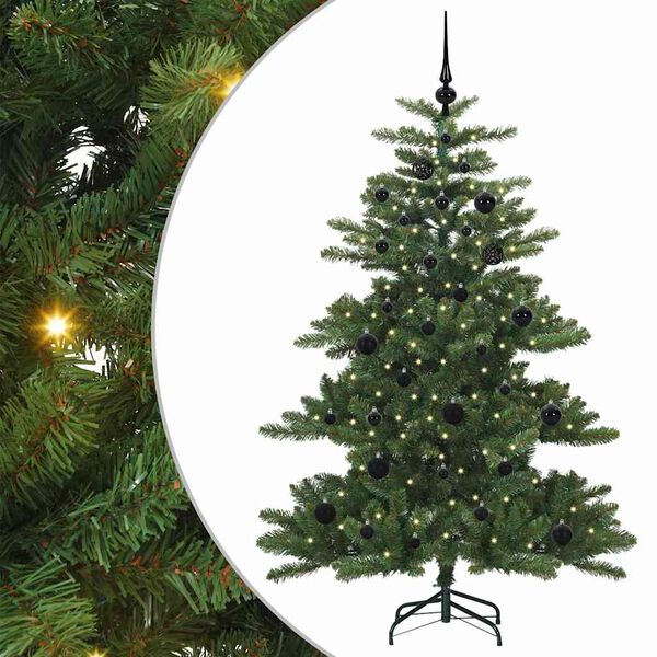 vidaXL K&uuml;nstlicher klappbarer Weihnachtsbaum Gr&uuml;n 150 cm PVC und Stahl