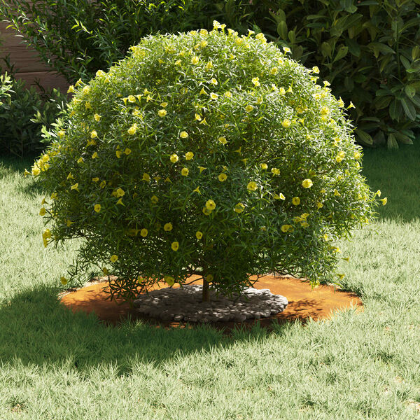 vidaXL geeignet für flachen Baumring Braun Ø30 / 60 cm Wetterfeststahl