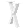vidaXL Couchtischbeine X-Form 2 Stk. Wei&szlig; 30x(30-31) cm Stahl