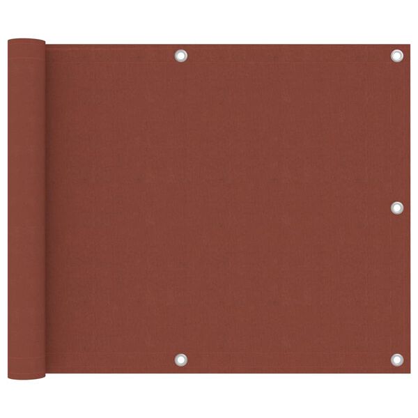 vidaXL Balkon-Sichtschutz Terracotta-Rot 75x500 cm Oxford-Gewebe