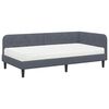 vidaXL Eckbettgestell Dunkelgrau 100 x 200 cm Samt