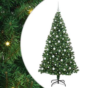 vidaXL K&uuml;nstlicher Weihnachtsbaum mit 300 LEDs mit St&auml;nder Gr&uuml;n 210 cm