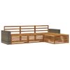 vidaXL Outdoor-Sofagarnitur 4 stk. Natur Massivholz Akazie