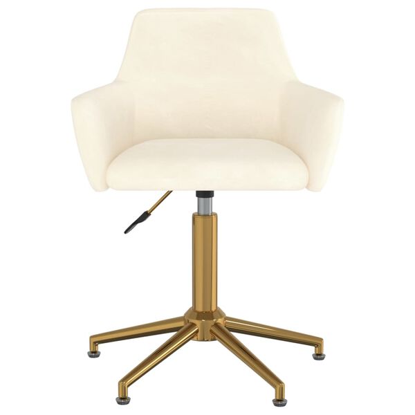 vidaXL Esszimmerstuhl Drehbar Creme Samt