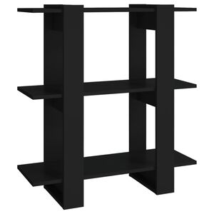 vidaXL B&uuml;cherregal/Raumteiler Schwarz 80x30x87 cm