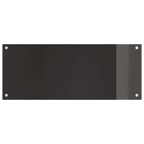 vidaXL Küchenrückwand 2 pcs Schwarz 100 x 40 cm Gehärtetes Glas