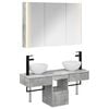 vidaXL Badezimmerschrank-Set 4 stk. Betongrau Holzwerkstoff