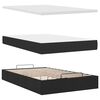vidaXL Ottoman-Bett mit Matratze & LEDs Schwarz 120x200 cm Kunstleder