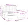 vidaXL Boxspringbett mit Matratze Hellgrau 160x200 cm Samt