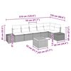 vidaXL Gartensofa-set mit Speicher 7 pcs Beige und Creme Poly-Rattan